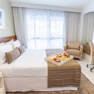 quarto de luxo do hotel fusion hplus em brasilia