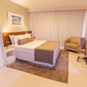 quarto de luxo do hotel fusion hplus em brasilia