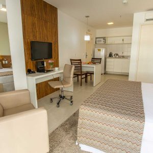 quarto de luxo do hotel fusion hplus em brasilia