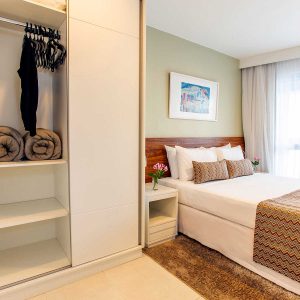 quarto de luxo do hotel fusion hplus em brasilia